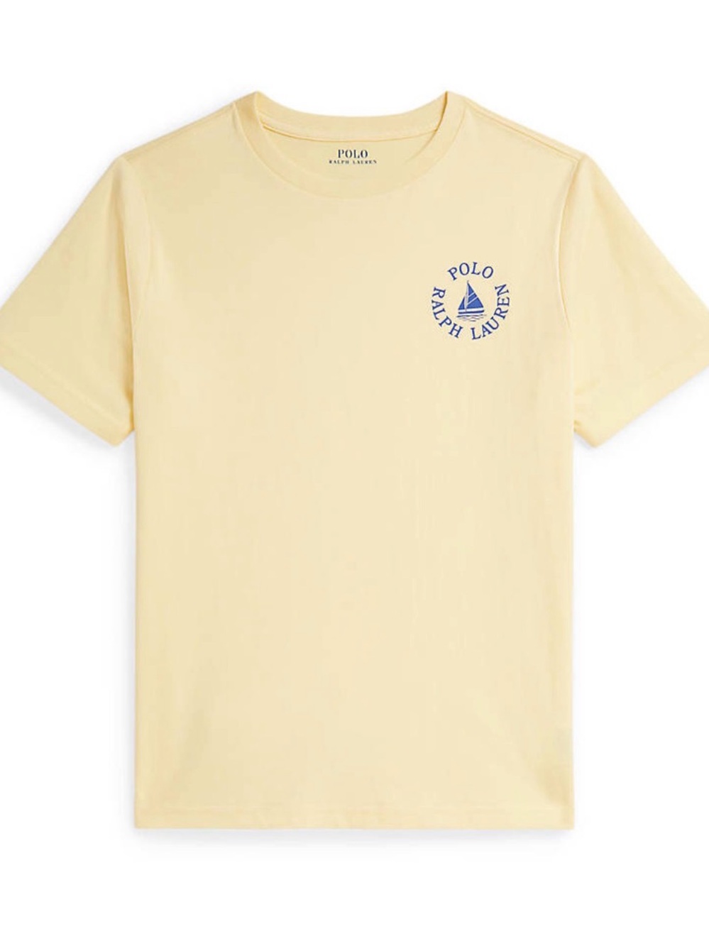 Polo by Ralph Lauren Yellow Crewneck T-Shirt with Blue Logo